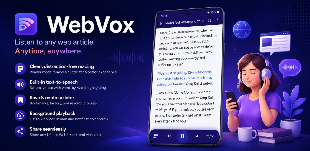 WebVox app screenshot